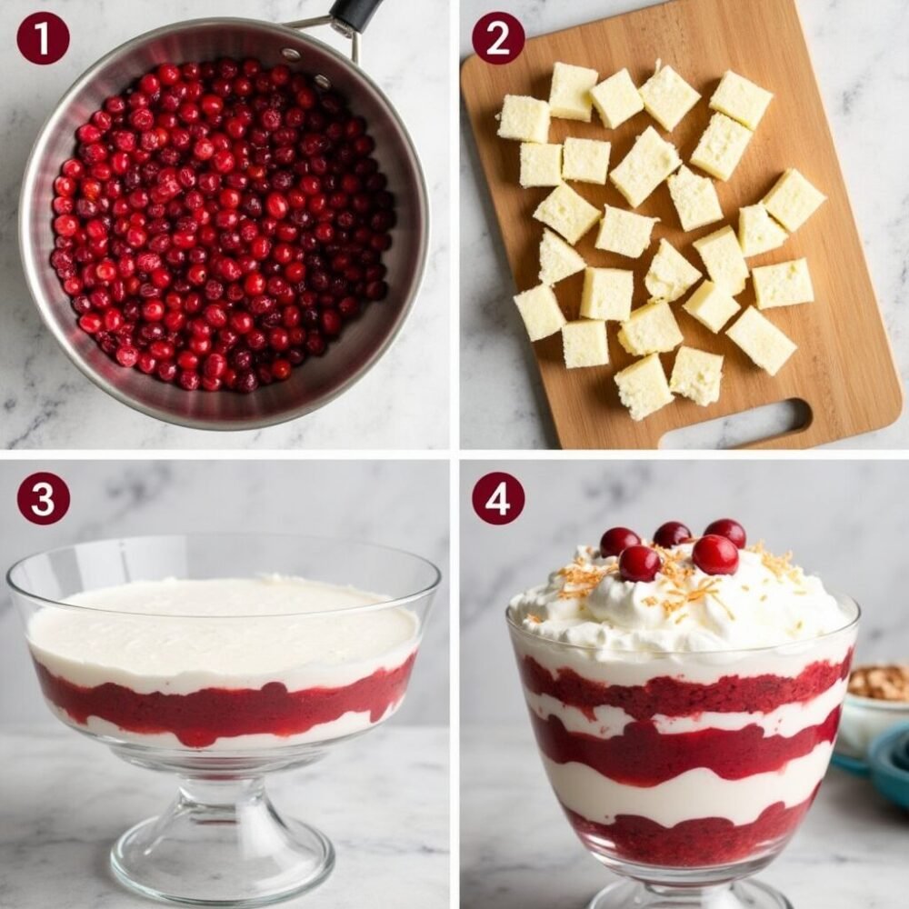 cranberry coconut trifle