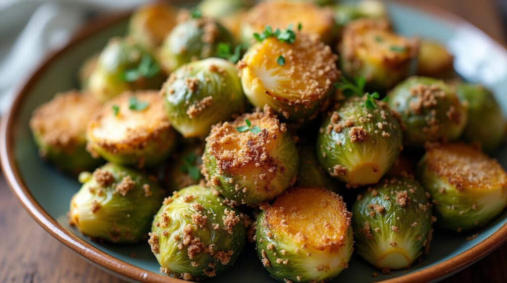 parmesan crusted brussels sprouts