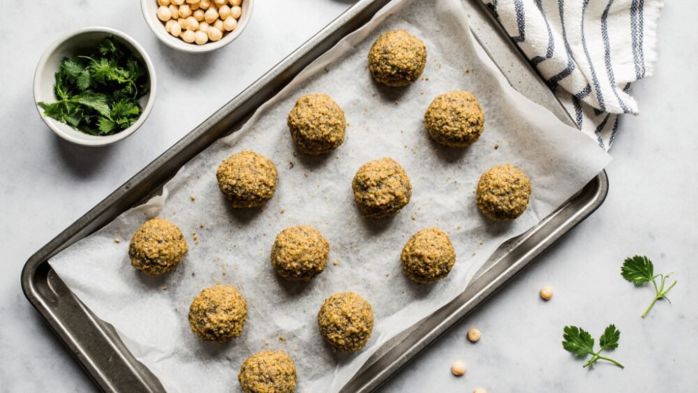 Frozen falafel balls