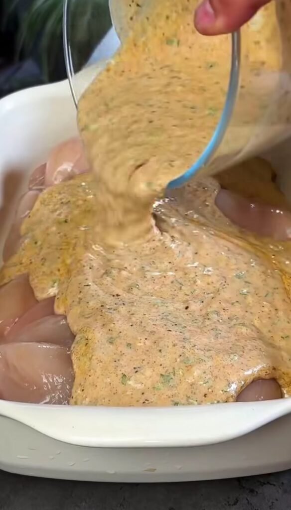 preparing the yogurt marinade