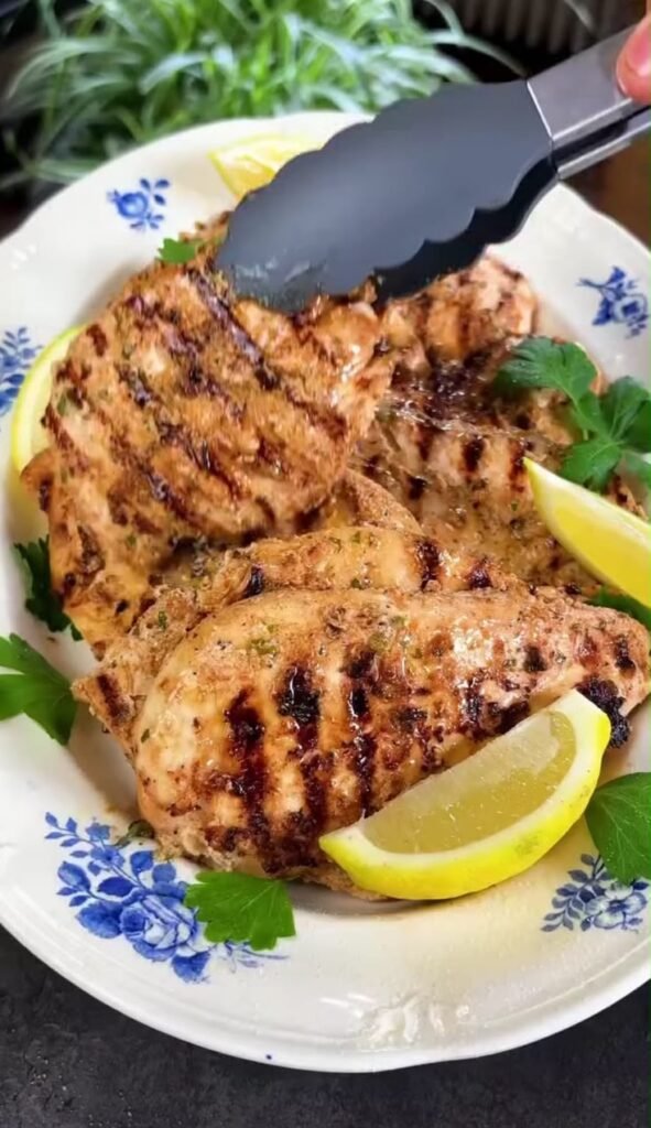 cooking the chicken 